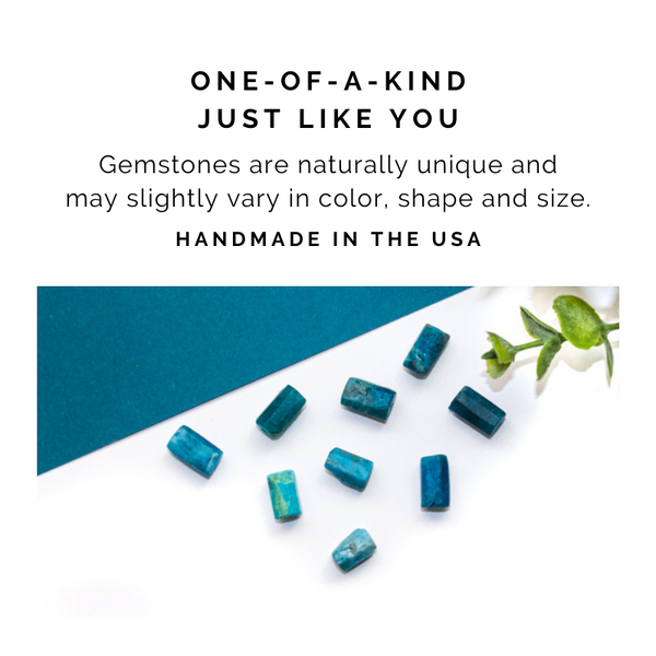 Tiny Blue Apatite Necklace