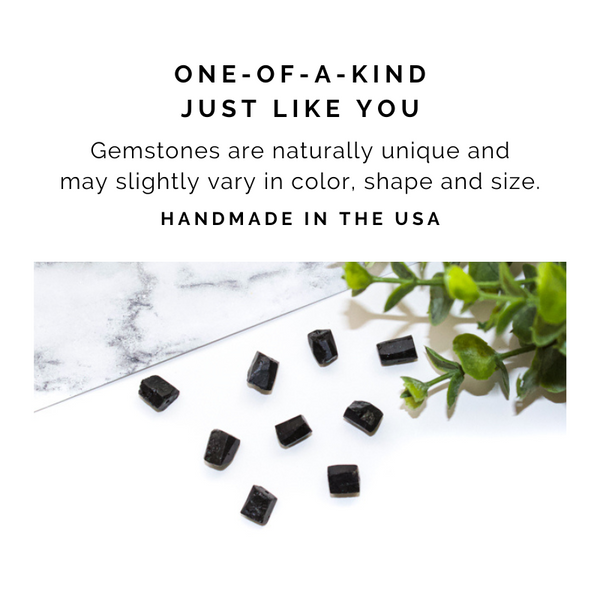 Tiny Black Tourmaline Necklace