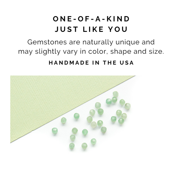 Dainty Green Aventurine Bar Necklace