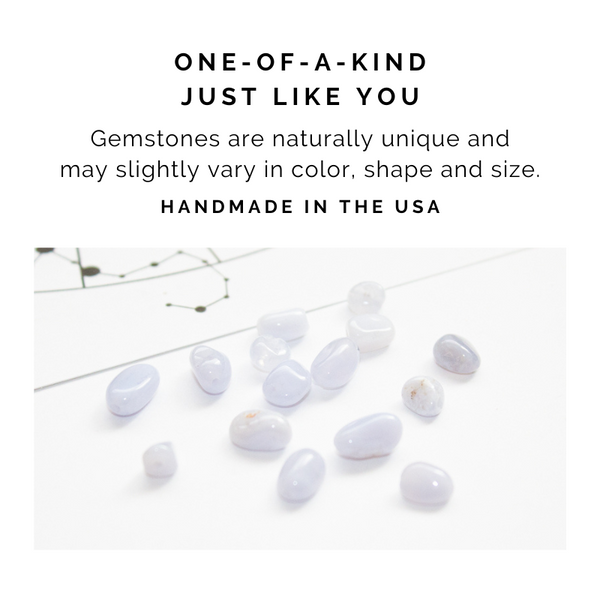 Gemini & Blue Lace Agate Charm Necklace