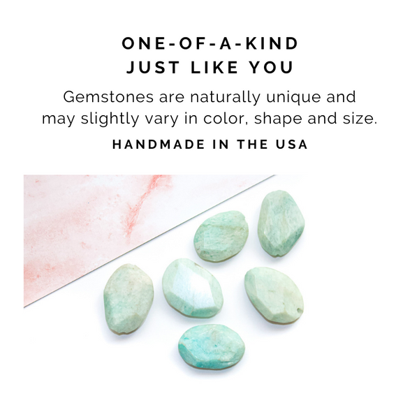 Faceted Amazonite Slab Necklace