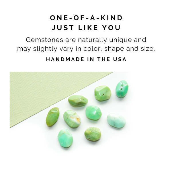 Small Chrysoprase Gemstone Necklace