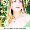 Rainbow Pebble Y Necklace