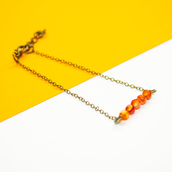 Carnelian Bar Bracelet