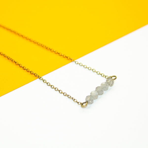 Labradorite Bar Necklace
