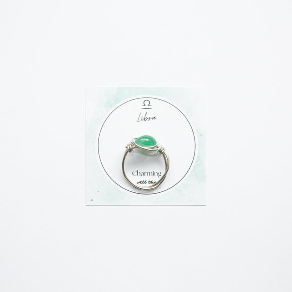 Libra Ring - Green Aventurine