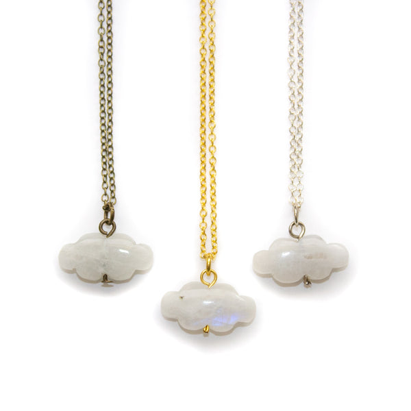 Rainbow Moonstone Necklace - Cloud