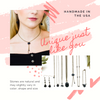 Black Tourmaline Double Drop Necklace