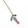Amethyst, Amazonite, and Apatite Necklace - Natural Gemstone Jewelry