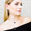 Black Tourmaline Teardrop Necklace - Natural Gemstone Jewelry