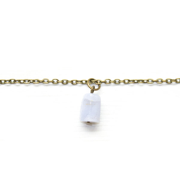 Blue Lace Agate Anklet - Coastal Collection