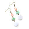 Blue Lace Agate Octagon Drop Earrings - Coastal Collection