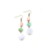 Blue Lace Agate Octagon Drop Earrings - Coastal Collection