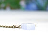 Blue Lace Agate Octagon Necklace - Coastal Collection