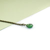 Chrysoprase Teardrop Necklace Side