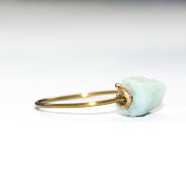 Chrysoprase Wire Ring - Coastal Collection