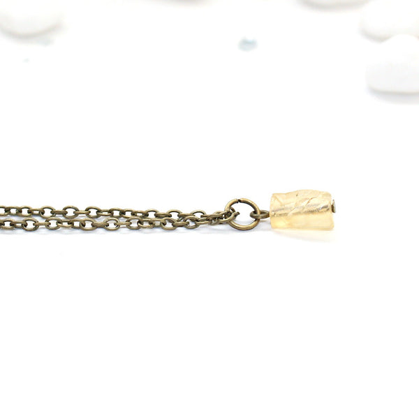 Citrine Anklet - Raw Crystal Jewelry