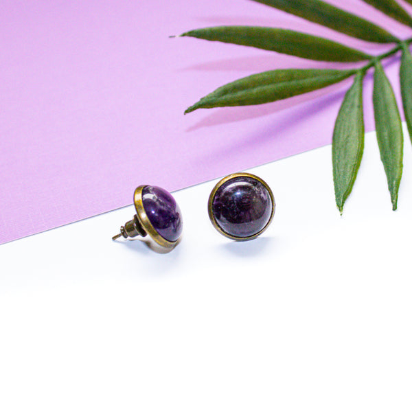 Crown Chakra Earrings | Amethyst