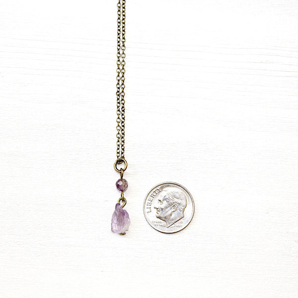 Dainty Amethyst Necklace - Natural Gemstone Jewelry