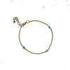 Dainty Beaded Apatite Anklet - Raw Crystal Jewelry