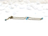 Dainty Beaded Apatite Anklet - Raw Crystal Jewelry