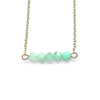 Dainty Chrysoprase Bar Necklace - Coastal Collection