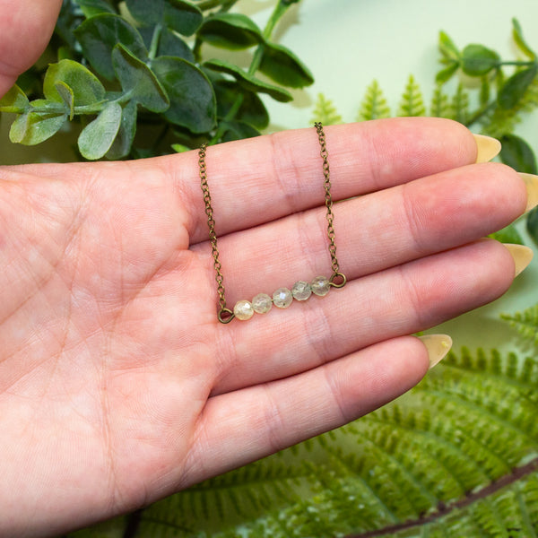 Dainty Prehnite Necklace