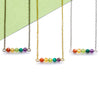 Dainty Rainbow Bar Bracelet