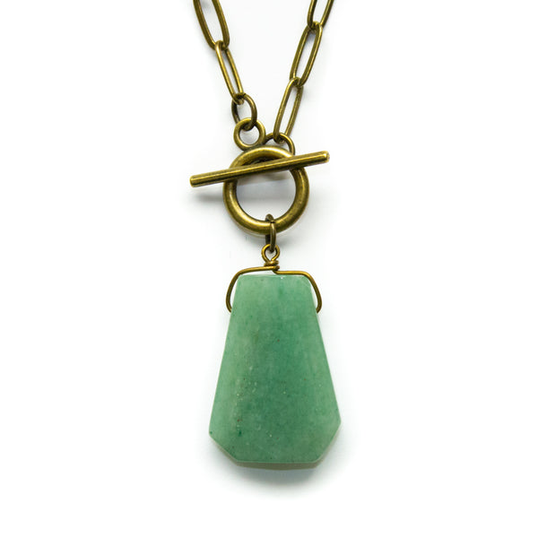 Green Aventurine Toggle Necklace