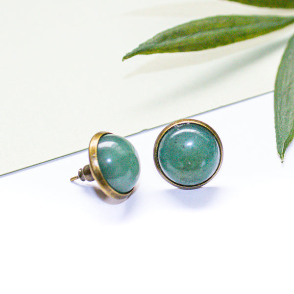 Heart Chakra Earrings - Green Aventurine