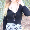 Large Raw Amethyst Necklace - Asteroid Necklace