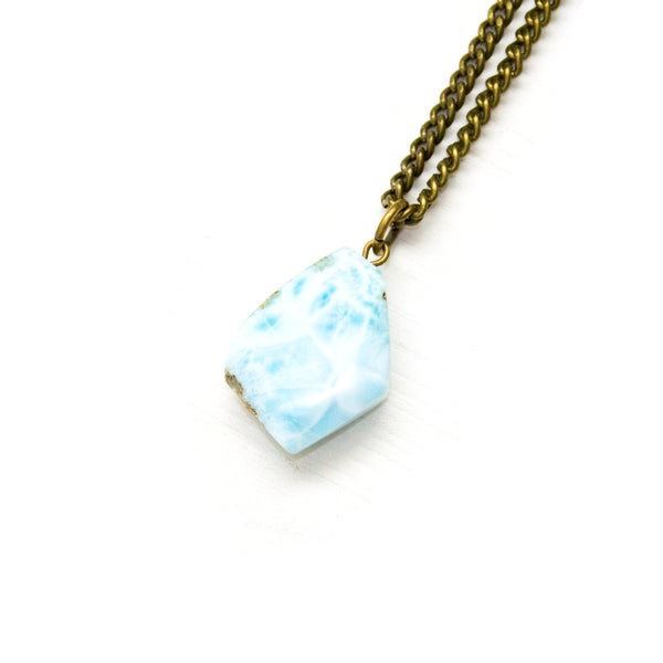 Larimar Gemstone Necklace - Coastal Collection