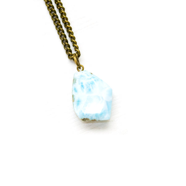 Larimar Gemstone Necklace - Coastal Collection