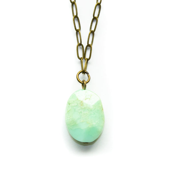Medium Chrysoprase Gemstone Necklace