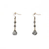 Black Tourmaline Drop Earrings - Raw Crystal Jewelry