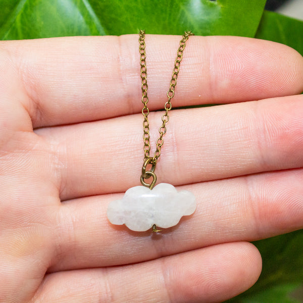 Rainbow Moonstone Necklace - Cloud