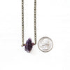Raw Amethyst Necklace - Raw Gemstone Jewelry