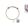 Raw Crystal Quartz Bangle Bracelet - Raw Crystal Jewelry