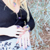 Raw Amethyst Bangle Bracelet - Raw Crystal Jewelry