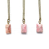 Rhodochrosite Small Slab Necklace - Coastal Collection