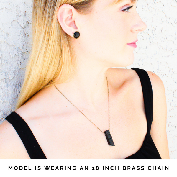 Root Chakra Necklace - Black Agate Necklace