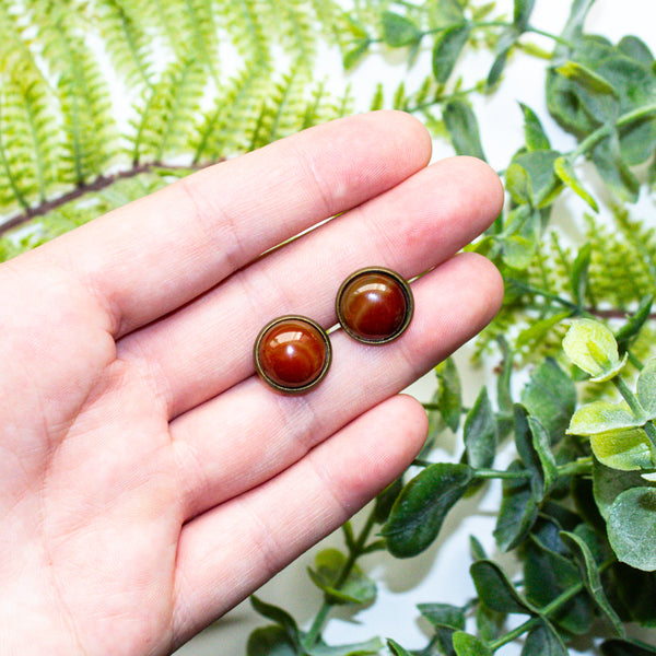 Carnelian Post Earrings