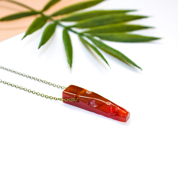 Real carnelian necklace