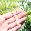 citrine necklace up close