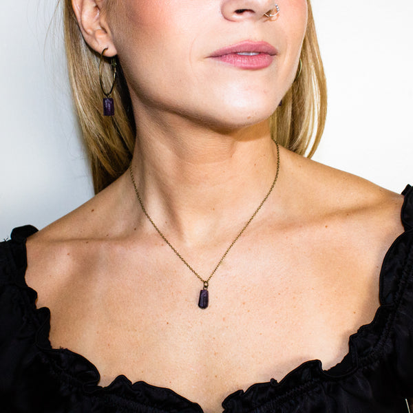 Tiny Amethyst Necklace