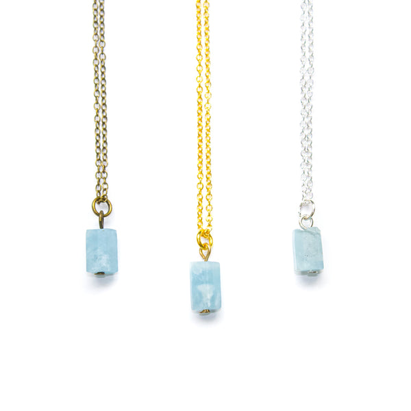 Tiny Aquamarine Necklace
