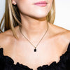 Tiny Black Tourmaline Necklace