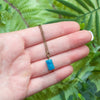 Tiny Blue Apatite Necklace