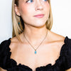 Tiny Blue Apatite Necklace
