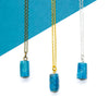 Tiny Blue Apatite Necklace